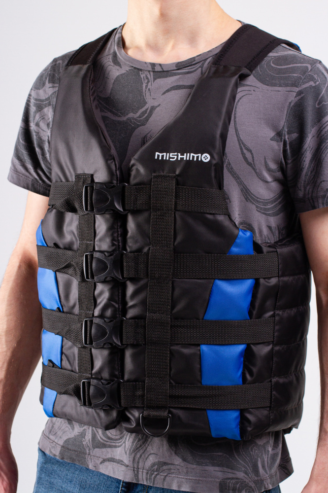 Жилет спасательный MISHIMO PRO Премиум качества Черно-синий в Ростове-на-Дону