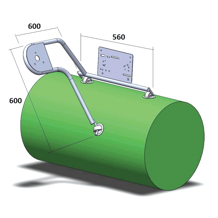 Стойка рулевая с креплением на баллон надувной лодки 25мм в Ростове-на-Дону