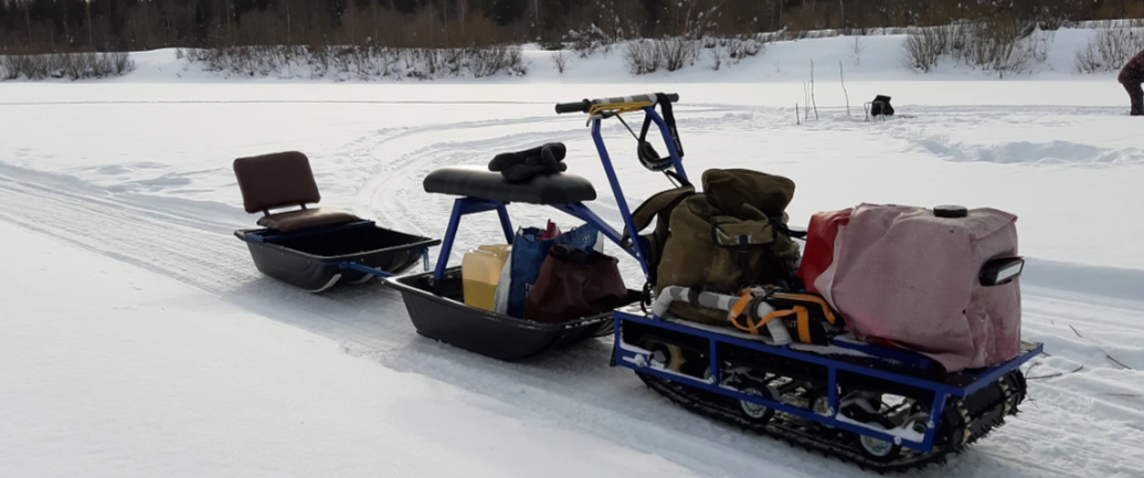 Мотобуксировщик Альбатрос-L 8 с фарой в Ростове-на-Дону