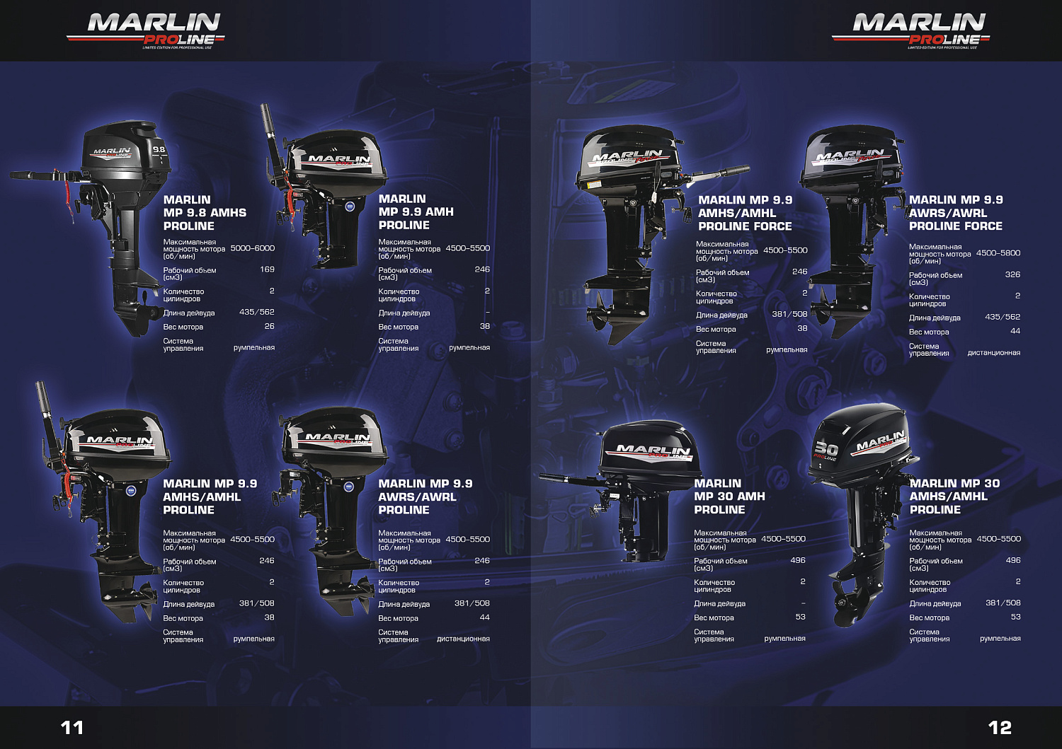 Лодочный мотор MARLIN PROLINE MP 50 AMH ПОД ВОДОМЕТ в Ростове-на-Дону