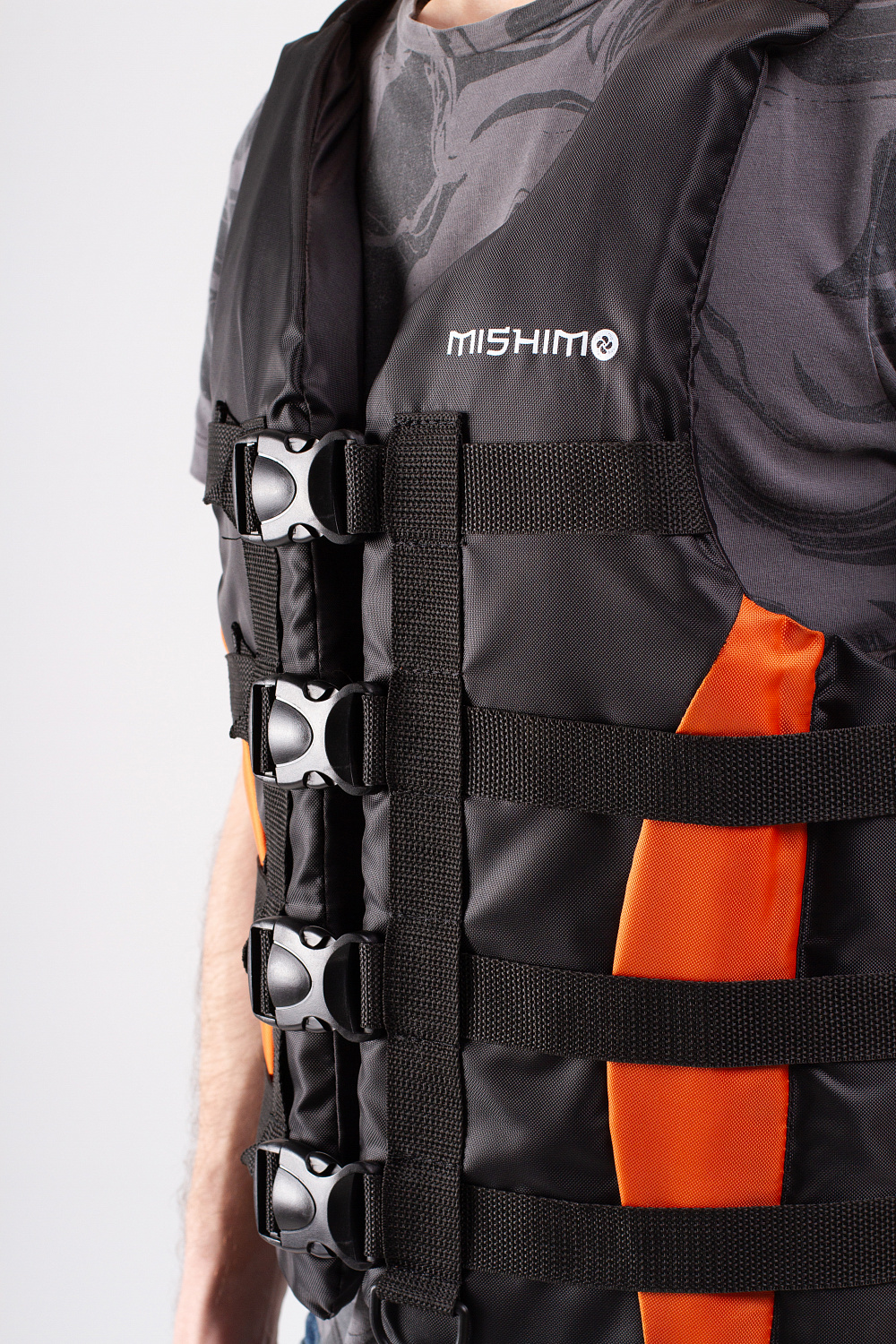 Жилет спасательный MISHIMO PRO Премиум качества Черно-оранжевый в Ростове-на-Дону