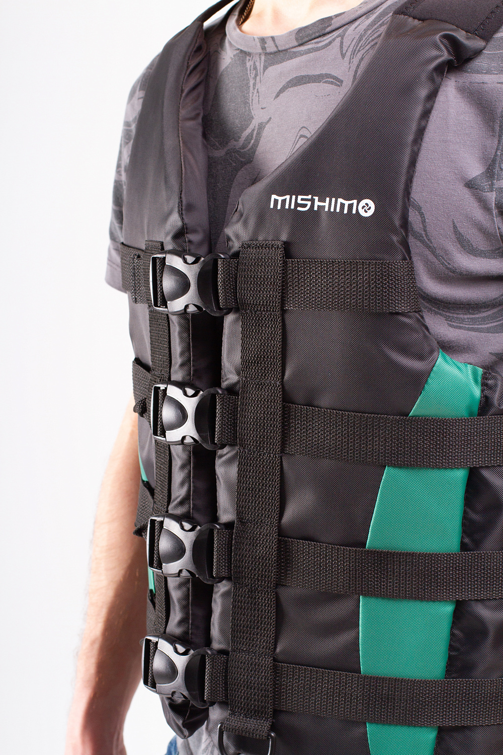 Жилет спасательный MISHIMO PRO Премиум качества Черно-зеленый в Ростове-на-Дону