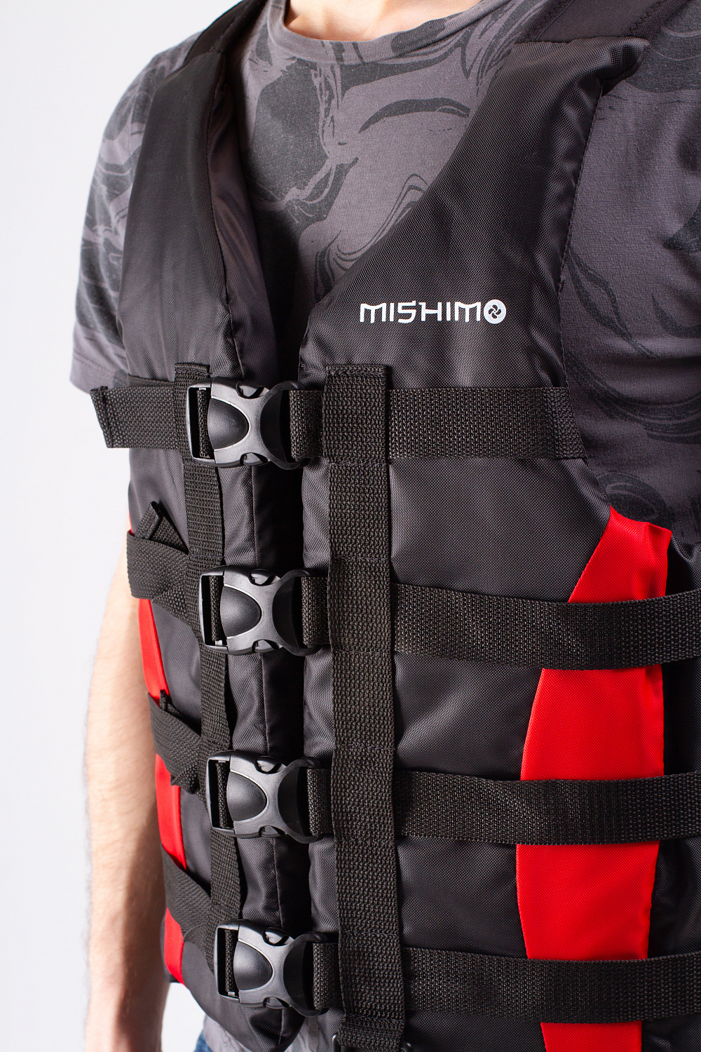 Жилет спасательный MISHIMO PRO Премиум качества Черно-красный в Ростове-на-Дону